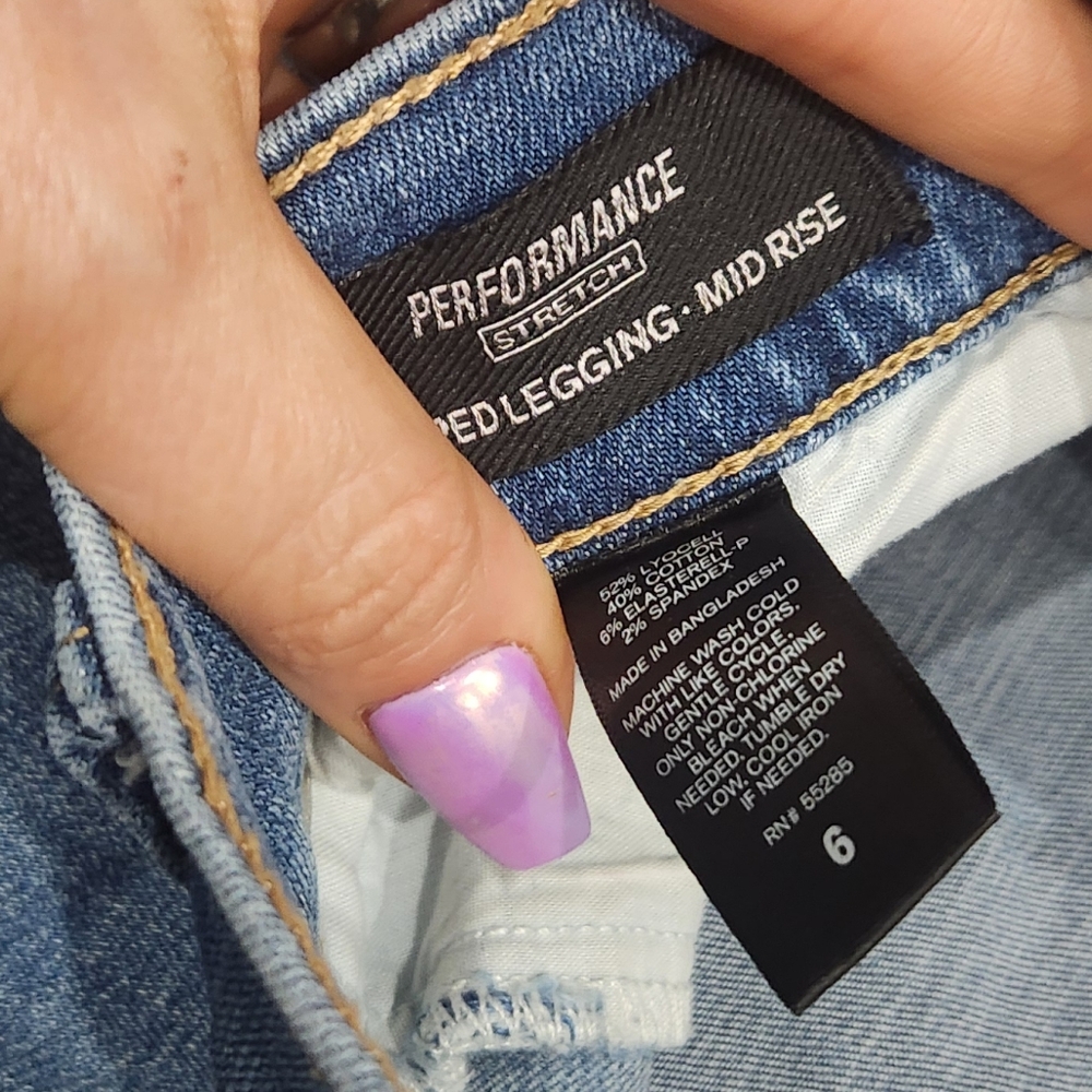 Express Performance Cropped Legging Mid Rise Jeans - image 4